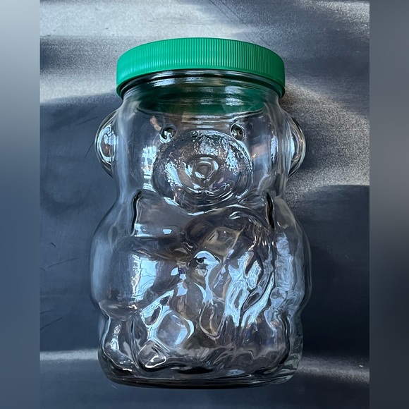 KRAFT Kitchen 98s Kraft Glass Peanut Butter Bear Jar Poshmark